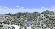 The large mountain range found at spawn. (Image via Mojang)